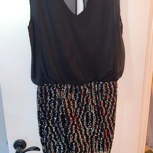Black and Glitter Party Dress